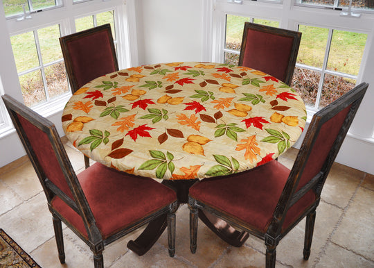 Covers For The Home Deluxe Elastic Edged Flannel Backed Vinyl Fitted Table Covers <em style="color: red ">BEST SELLER</em>