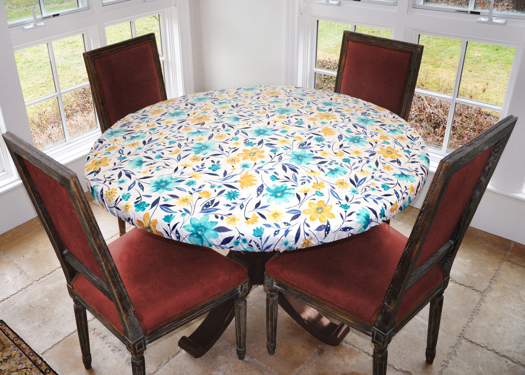 Covers For The Home Deluxe Elastic Edged Flannel Backed Vinyl Fitted Table Covers <em style="color: red ">BEST SELLER</em>