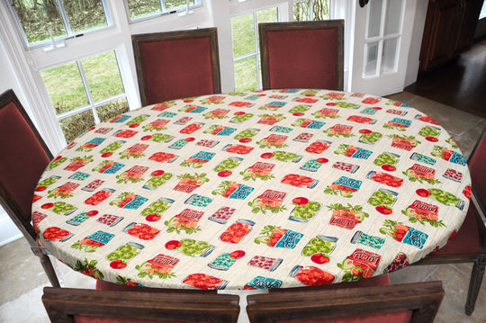 Covers For The Home Deluxe Elastic Edged Flannel Backed Vinyl Fitted Table Covers <em style="color: red ">BEST SELLER</em>