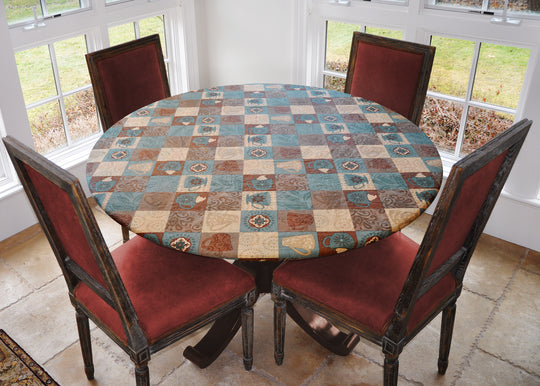 Covers For The Home Deluxe Elastic Edged Flannel Backed Vinyl Fitted Table Covers <em style="color: red ">BEST SELLER</em>