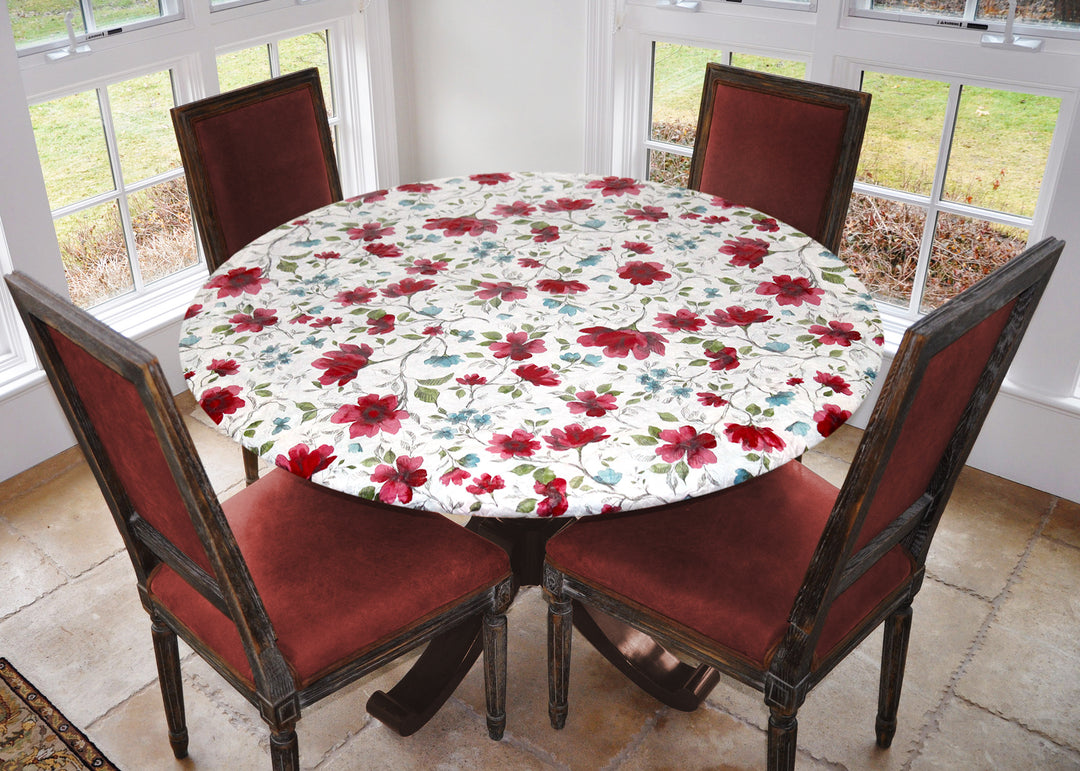 Covers For The Home Deluxe Elastic Edged Flannel Backed Vinyl Fitted Table Covers <em style="color: red ">BEST SELLER</em>
