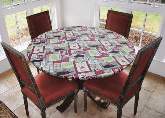 Covers For The Home Deluxe Elastic Edged Flannel Backed Vinyl Fitted Table Covers <em style="color: red ">BEST SELLER</em>
