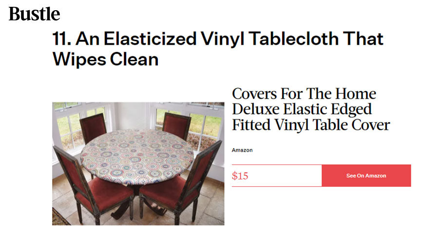 elasticized vinl tablecloth