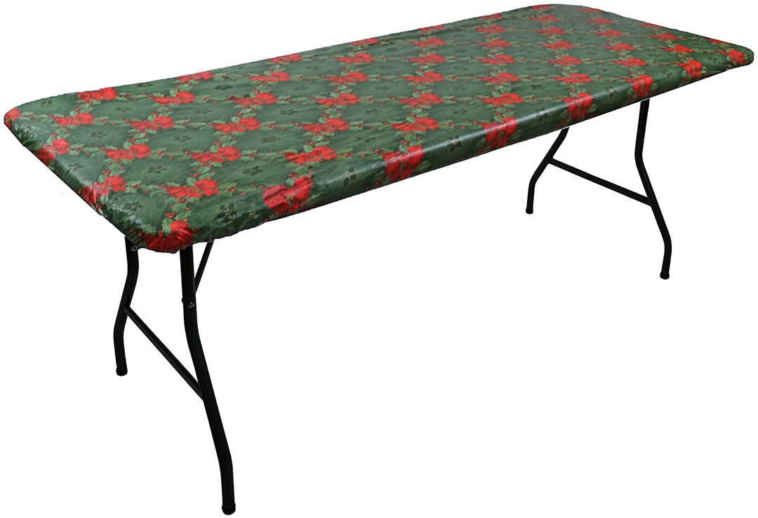 Covers For The Home Deluxe Elastic Edged Flannel Backed Vinyl Fitted Table Covers <em style="color: red ">BEST SELLER</em>