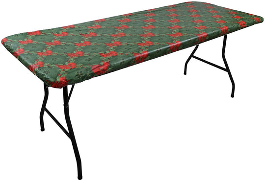 Covers For The Home Deluxe Elastic Edged Flannel Backed Vinyl Fitted Table Covers <em style="color: red ">BEST SELLER</em>