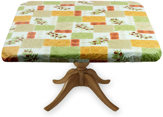 Covers For The Home Deluxe Elastic Edged Flannel Backed Vinyl Fitted Table Covers <em style="color: red ">BEST SELLER</em>
