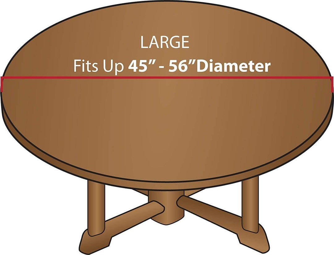 Covers For The Home Deluxe Elastic Edged Flannel Backed Vinyl Fitted Table Covers <em style="color: red ">BEST SELLER</em>