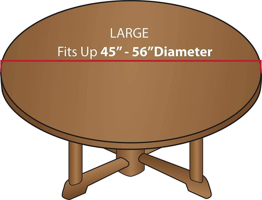 Covers For The Home Deluxe Elastic Edged Flannel Backed Vinyl Fitted Table Covers <em style="color: red ">BEST SELLER</em>
