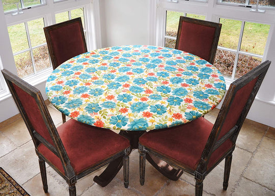 Covers For The Home Deluxe Elastic Edged Flannel Backed Vinyl Fitted Table Covers <em style="color: red ">BEST SELLER</em>