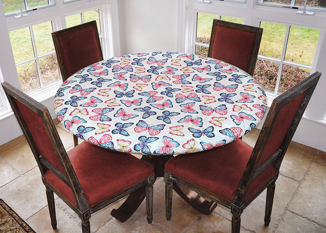 Covers For The Home Deluxe Elastic Edged Flannel Backed Vinyl Fitted Table Covers <em style="color: red ">BEST SELLER</em>