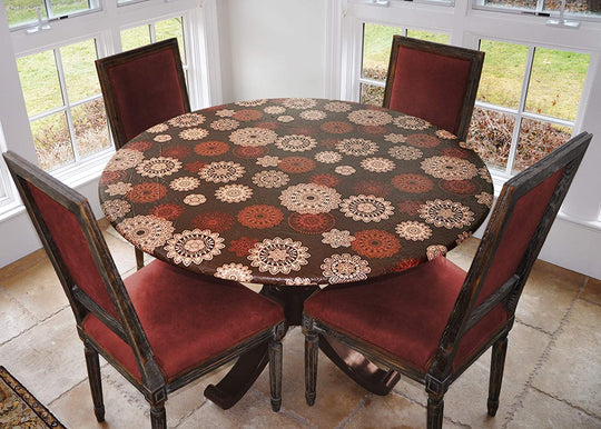 Covers For The Home Deluxe Elastic Edged Flannel Backed Vinyl Fitted Table Covers <em style="color: red ">BEST SELLER</em>