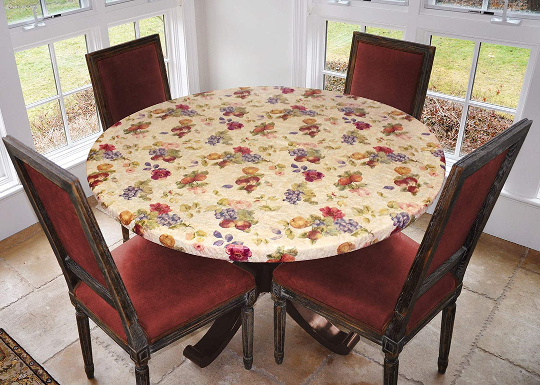 Covers For The Home Deluxe Elastic Edged Flannel Backed Vinyl Fitted Table Covers <em style="color: red ">BEST SELLER</em>