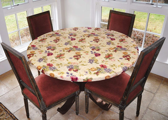 Covers For The Home Deluxe Elastic Edged Flannel Backed Vinyl Fitted Table Covers <em style="color: red ">BEST SELLER</em>