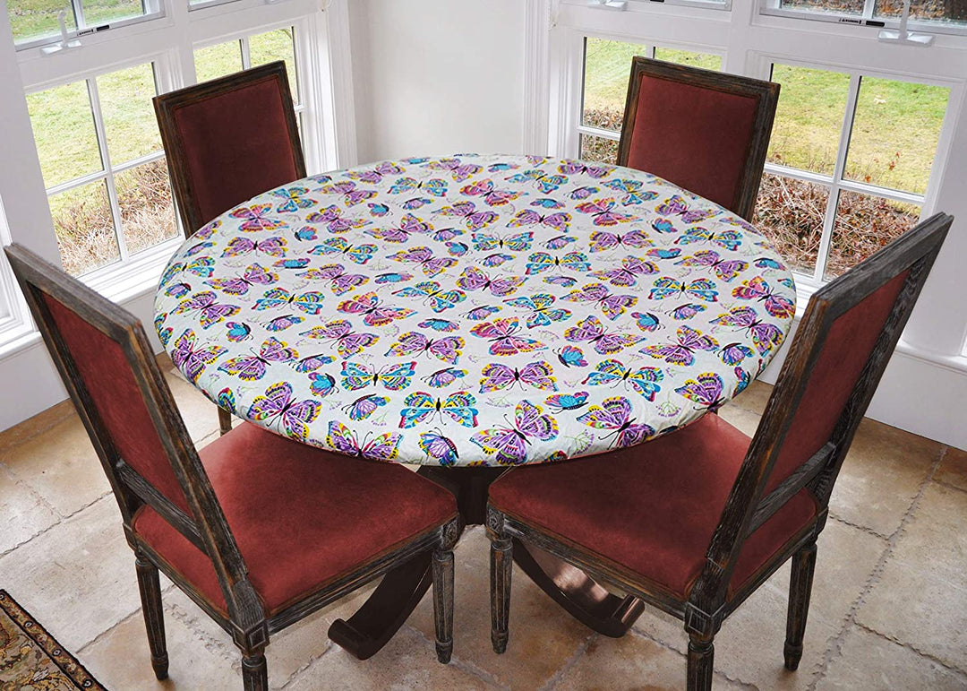 Covers For The Home Deluxe Elastic Edged Flannel Backed Vinyl Fitted Table Covers <em style="color: red ">BEST SELLER</em>