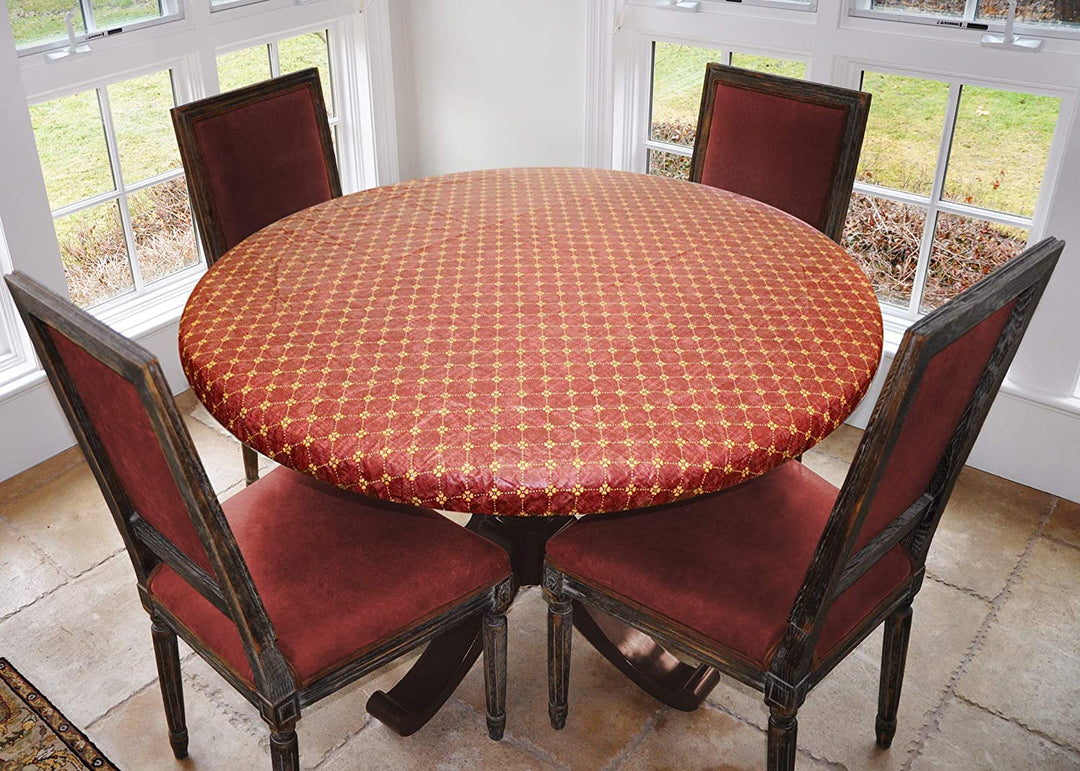 Covers For The Home Deluxe Elastic Edged Flannel Backed Vinyl Fitted Table Covers <em style="color: red ">BEST SELLER</em>