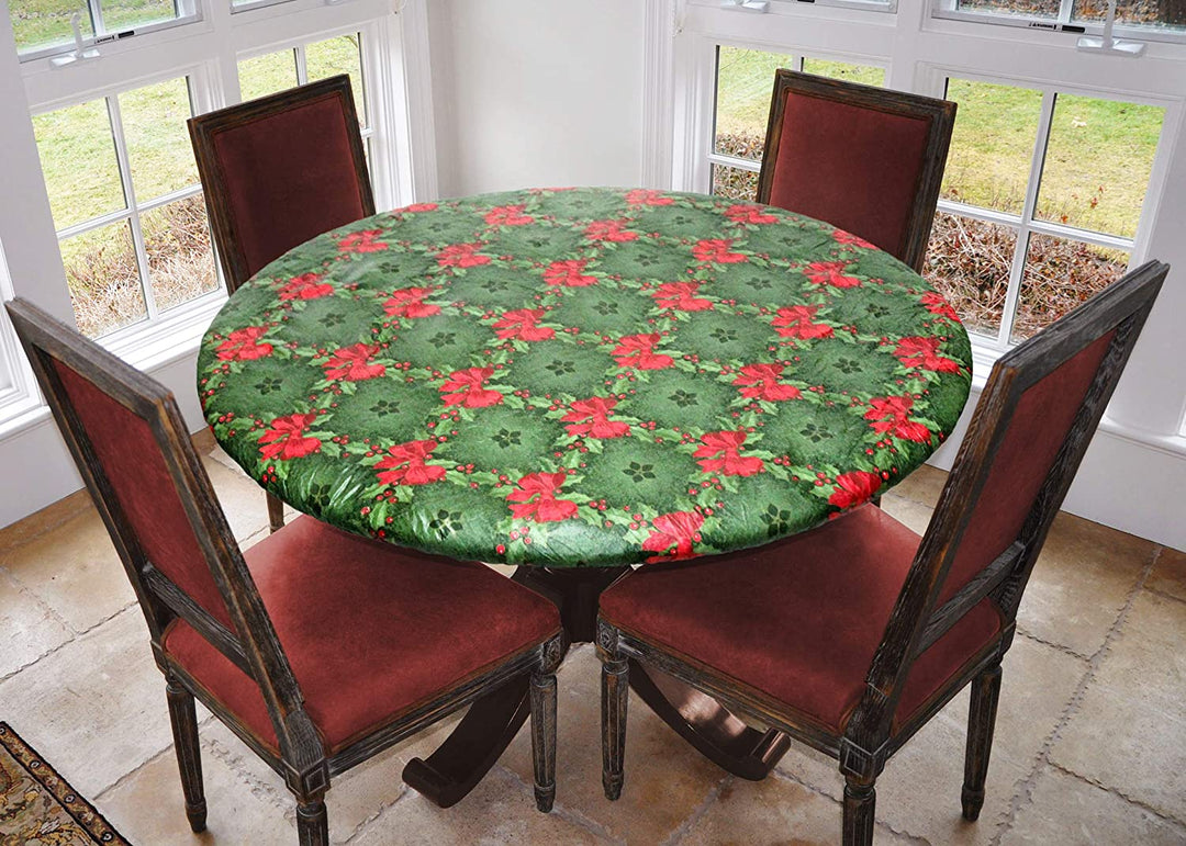 Covers For The Home Deluxe Elastic Edged Flannel Backed Vinyl Fitted Table Covers <em style="color: red ">BEST SELLER</em>