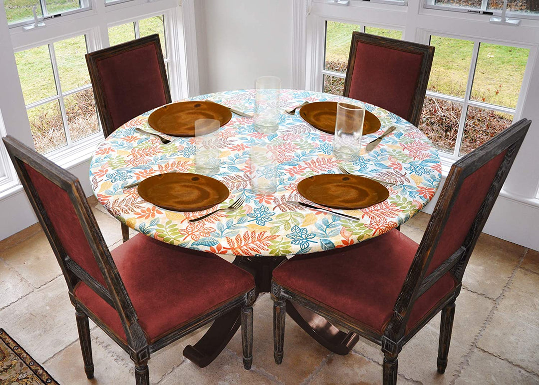 Covers For The Home Deluxe Elastic Edged Flannel Backed Vinyl Fitted Table Covers <em style="color: red ">BEST SELLER</em>