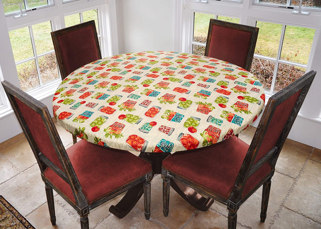 Covers For The Home Deluxe Elastic Edged Flannel Backed Vinyl Fitted Table Covers <em style="color: red ">BEST SELLER</em>