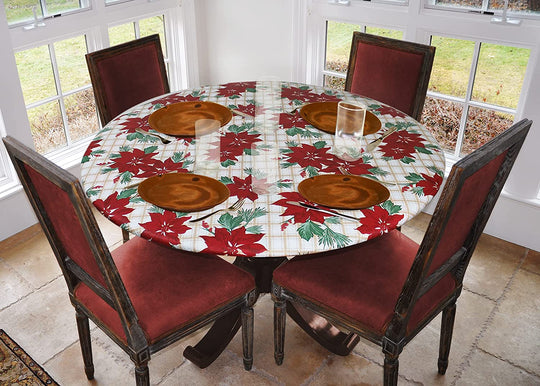 Covers For The Home Deluxe Elastic Edged Flannel Backed Vinyl Fitted Table Covers <em style="color: red ">BEST SELLER</em>