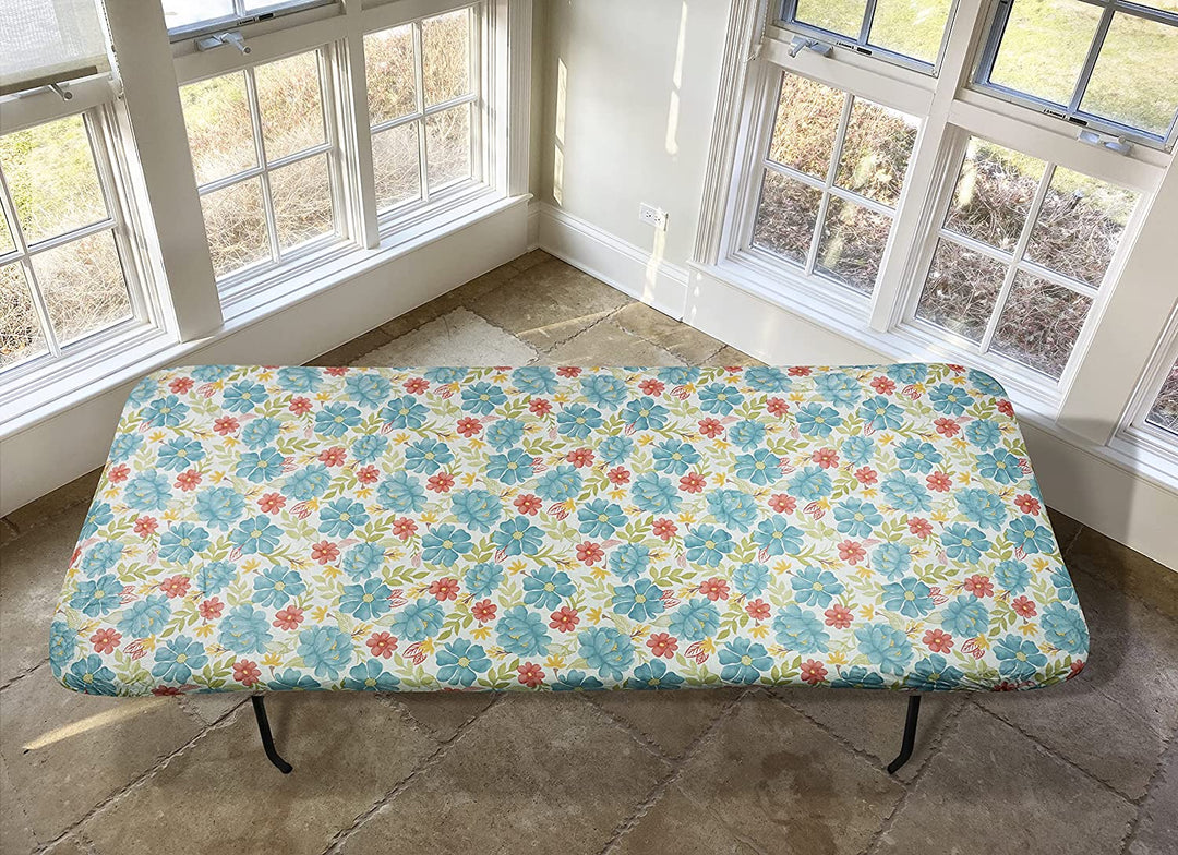 Covers For The Home Deluxe Elastic Edged Flannel Backed Vinyl Fitted Table Covers <em style="color: red ">BEST SELLER</em>