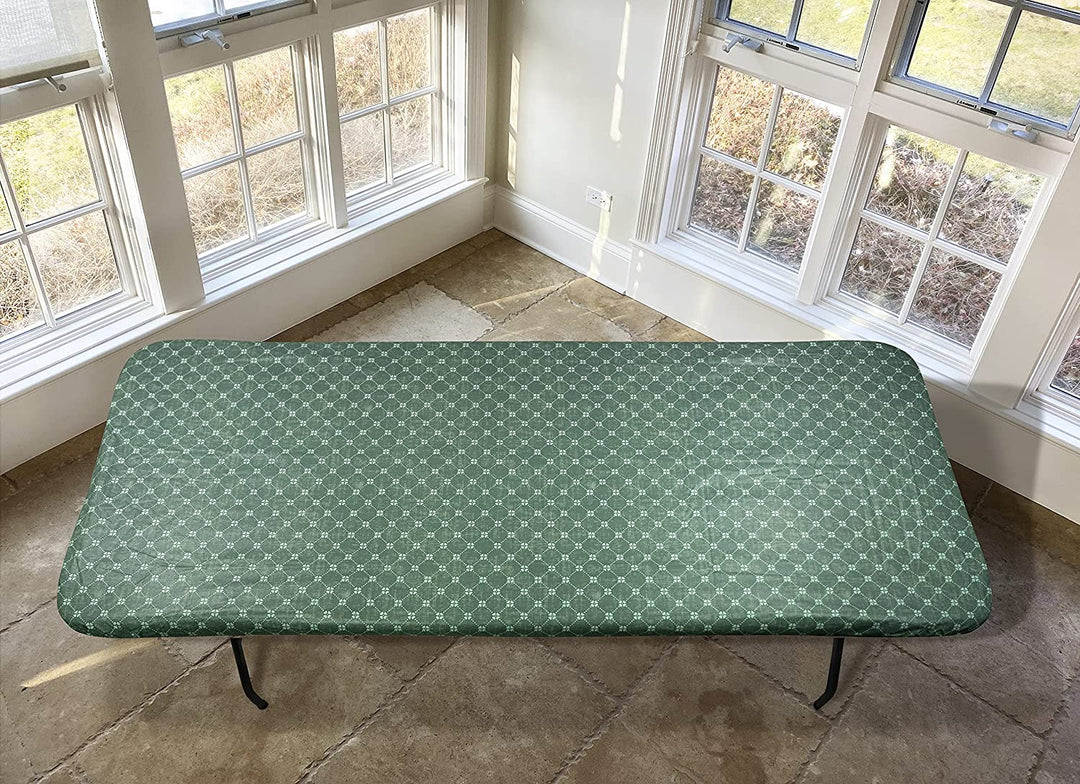 Covers For The Home Deluxe Elastic Edged Flannel Backed Vinyl Fitted Table Covers <em style="color: red ">BEST SELLER</em>