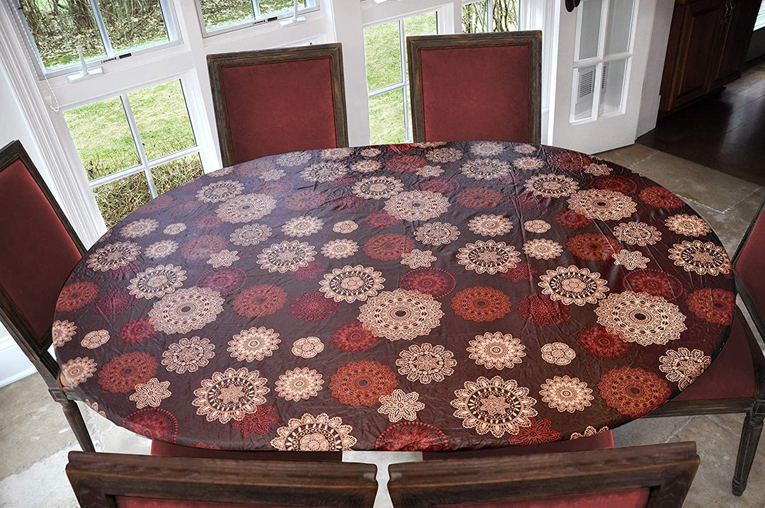 Covers For The Home Deluxe Elastic Edged Flannel Backed Vinyl Fitted Table Covers <em style="color: red ">BEST SELLER</em>
