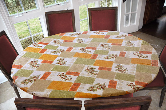 Covers For The Home Deluxe Elastic Edged Flannel Backed Vinyl Fitted Table Covers <em style="color: red ">BEST SELLER</em>