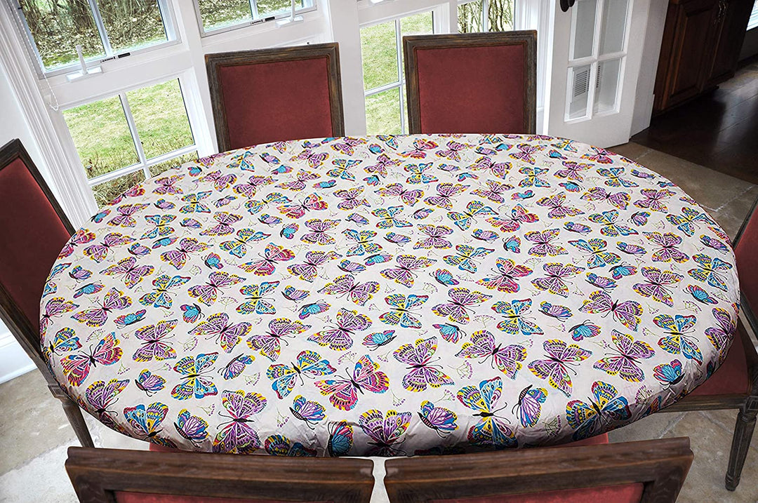 Covers For The Home Deluxe Elastic Edged Flannel Backed Vinyl Fitted Table Covers <em style="color: red ">BEST SELLER</em>