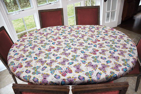 Covers For The Home Deluxe Elastic Edged Flannel Backed Vinyl Fitted Table Covers <em style="color: red ">BEST SELLER</em>