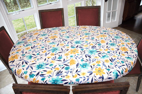 Covers For The Home Deluxe Elastic Edged Flannel Backed Vinyl Fitted Table Covers <em style="color: red ">BEST SELLER</em>