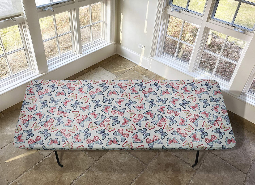 Covers For The Home Deluxe Elastic Edged Flannel Backed Vinyl Fitted Table Covers <em style="color: red ">BEST SELLER</em>