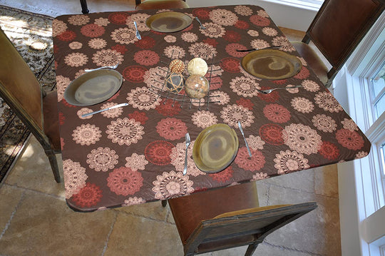 Covers For The Home Deluxe Elastic Edged Flannel Backed Vinyl Fitted Table Covers <em style="color: red ">BEST SELLER</em>