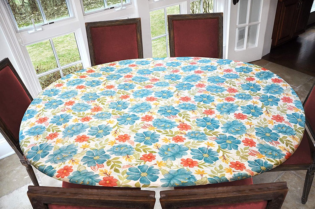 Covers For The Home Deluxe Elastic Edged Flannel Backed Vinyl Fitted Table Covers <em style="color: red ">BEST SELLER</em>