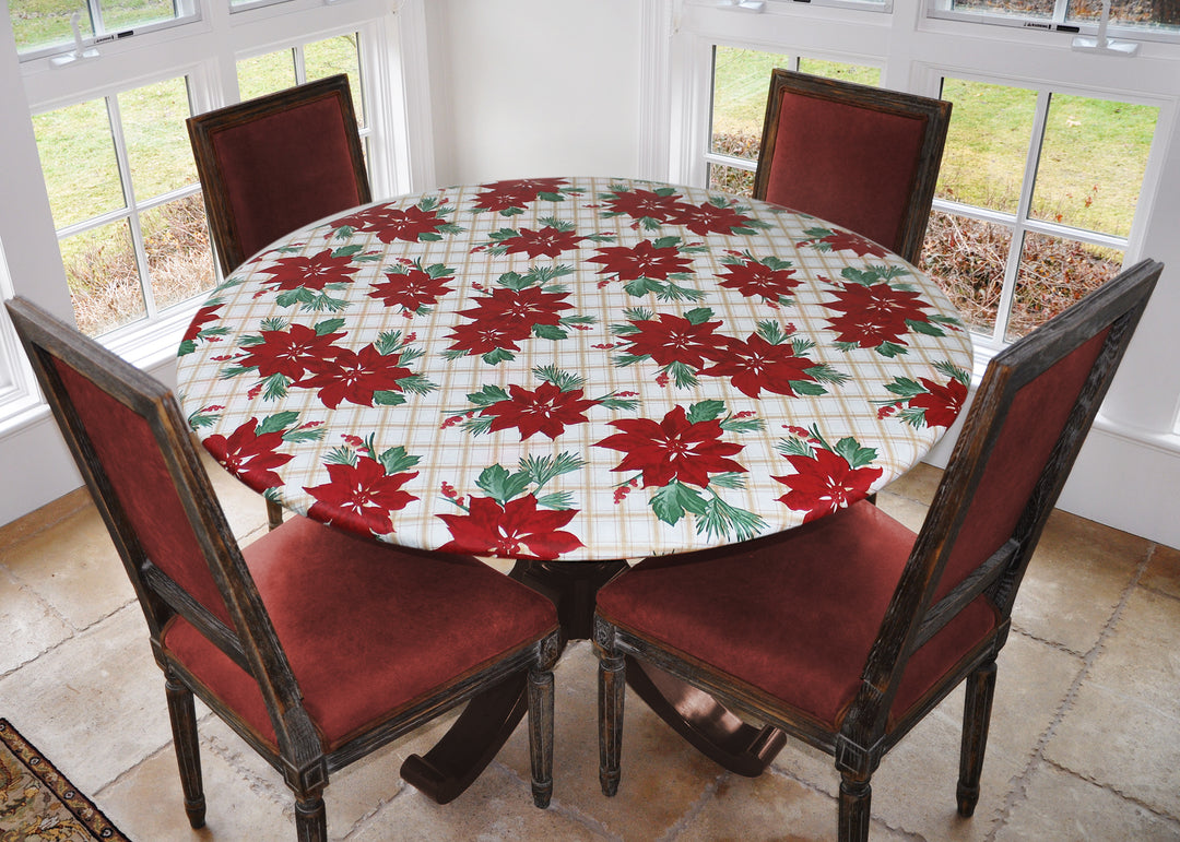 Covers For The Home Deluxe Elastic Edged Flannel Backed Vinyl Fitted Table Covers <em style="color: red ">BEST SELLER</em>