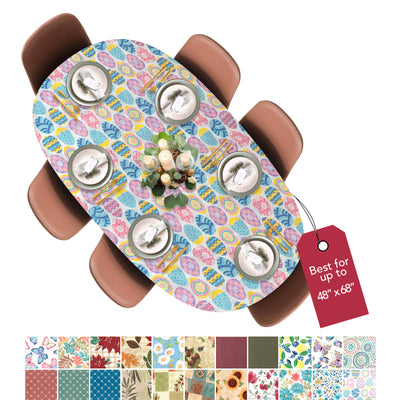 Holiday / Seasonal  Covers For The Home Deluxe Elastic Edged Flannel Backed Vinyl Fitted Table Covers <em style="color: red ">BEST SELLER</em>