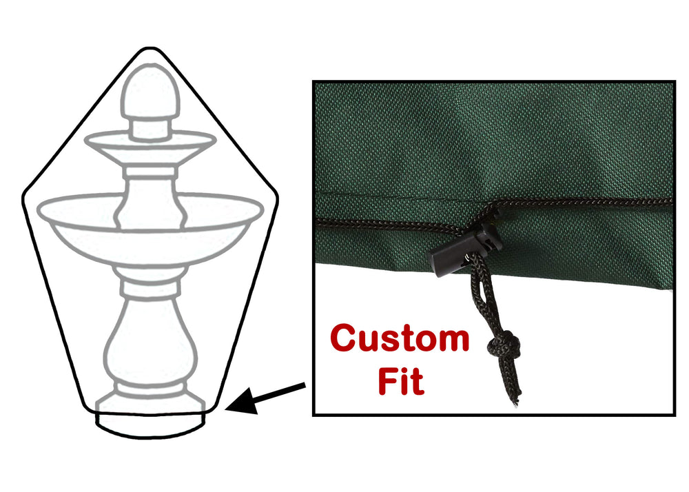 LAMINET Fountain Cover - GREEN - 48" D x 61" H