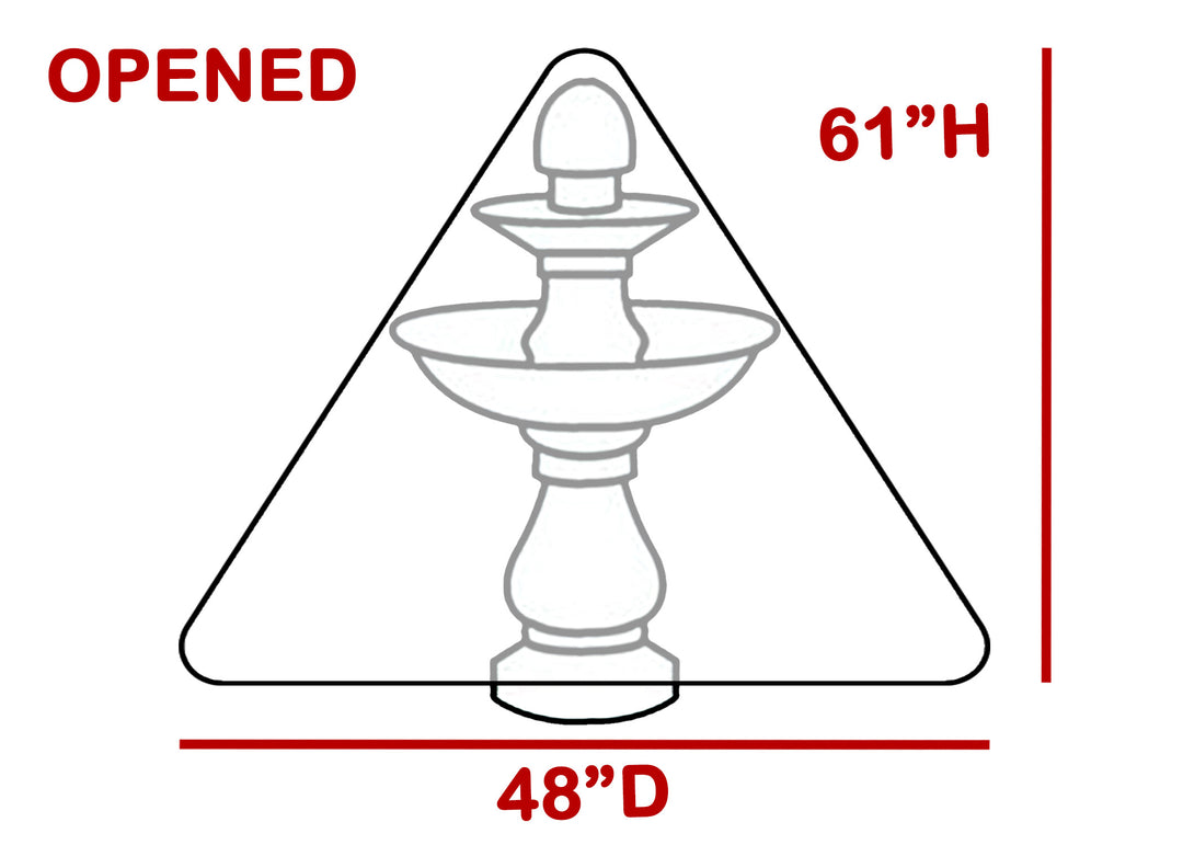 LAMINET Fountain Cover - GREEN - 48" D x 61" H