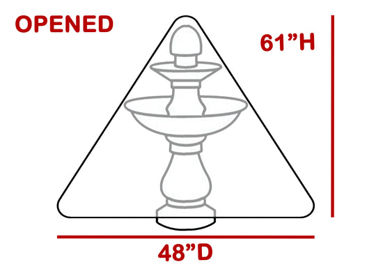 LAMINET Fountain Cover - GREEN - 48" D x 61" H
