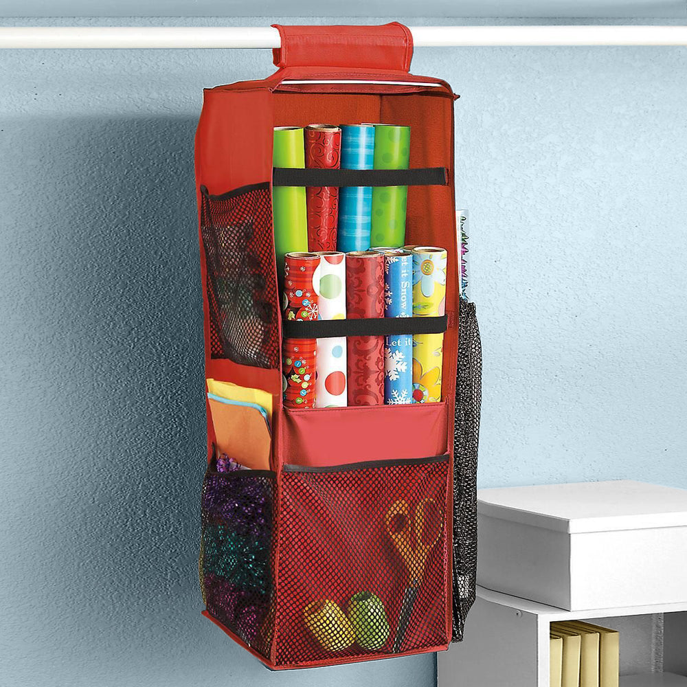 Hanging Gift Wrap Organizer