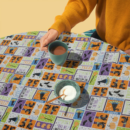 Covers For The Home Deluxe Elastic Edged Flannel Backed Vinyl Fitted Table Cover -Fall