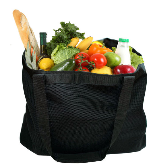 XL SHOPPING BAG Reusable Heavy Duty - Holds Up to 50 LBS, BLK