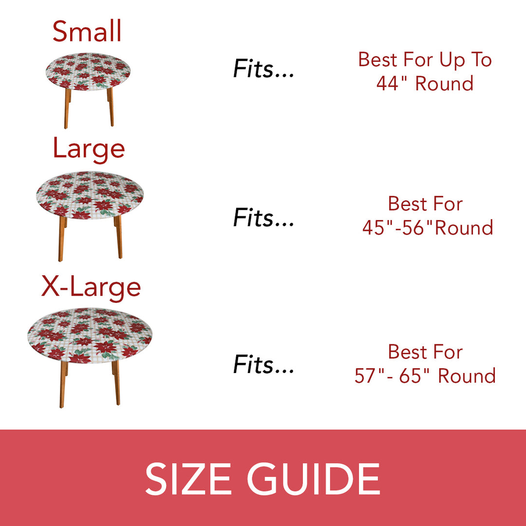 Holiday / Seasonal  Covers For The Home Deluxe Elastic Edged Flannel Backed Vinyl Fitted Table Covers <em style="color: red ">BEST SELLER</em>