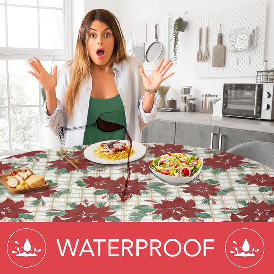 Holiday / Seasonal  Covers For The Home Deluxe Elastic Edged Flannel Backed Vinyl Fitted Table Covers <em style="color: red ">BEST SELLER</em>
