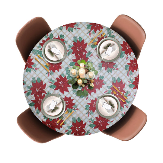 Holiday / Seasonal  Covers For The Home Deluxe Elastic Edged Flannel Backed Vinyl Fitted Table Covers <em style="color: red ">BEST SELLER</em>