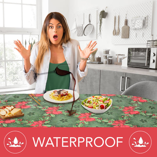 Holiday / Seasonal  Covers For The Home Deluxe Elastic Edged Flannel Backed Vinyl Fitted Table Covers <em style="color: red ">BEST SELLER</em>
