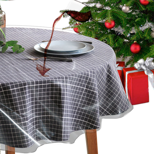 LAMINET Crystal-Clear Drop Tablecloth Protector