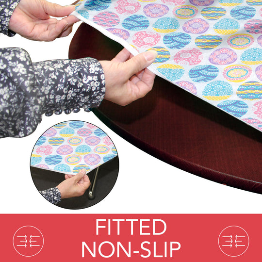 Holiday / Seasonal  Covers For The Home Deluxe Elastic Edged Flannel Backed Vinyl Fitted Table Covers <em style="color: red ">BEST SELLER</em>