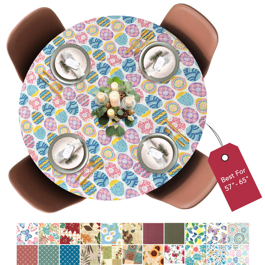 Holiday / Seasonal  Covers For The Home Deluxe Elastic Edged Flannel Backed Vinyl Fitted Table Covers <em style="color: red ">BEST SELLER</em>