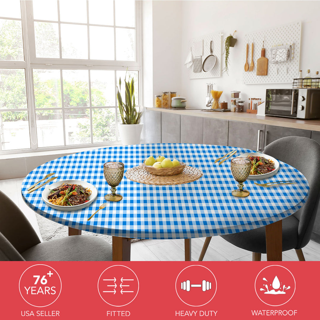 Holiday / Seasonal  Covers For The Home Deluxe Elastic Edged Flannel Backed Vinyl Fitted Table Covers <em style="color: red ">BEST SELLER</em>