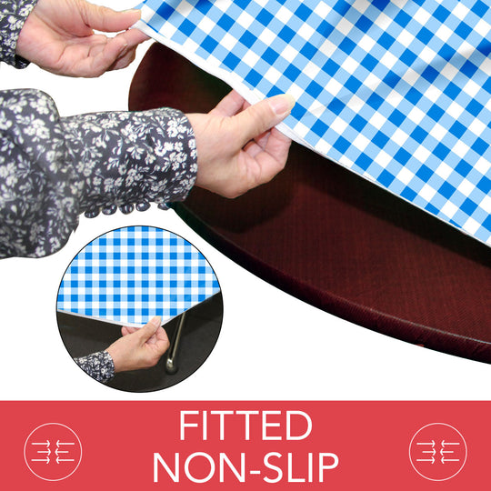 Holiday / Seasonal  Covers For The Home Deluxe Elastic Edged Flannel Backed Vinyl Fitted Table Covers <em style="color: red ">BEST SELLER</em>